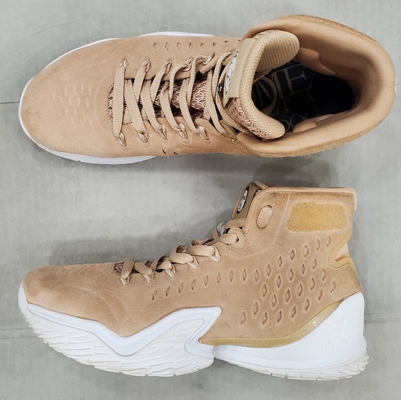 Anta high top sneakers men's 8.5 tan by Klay Thompson Missing Ankle Straps - Picture 1 of 16